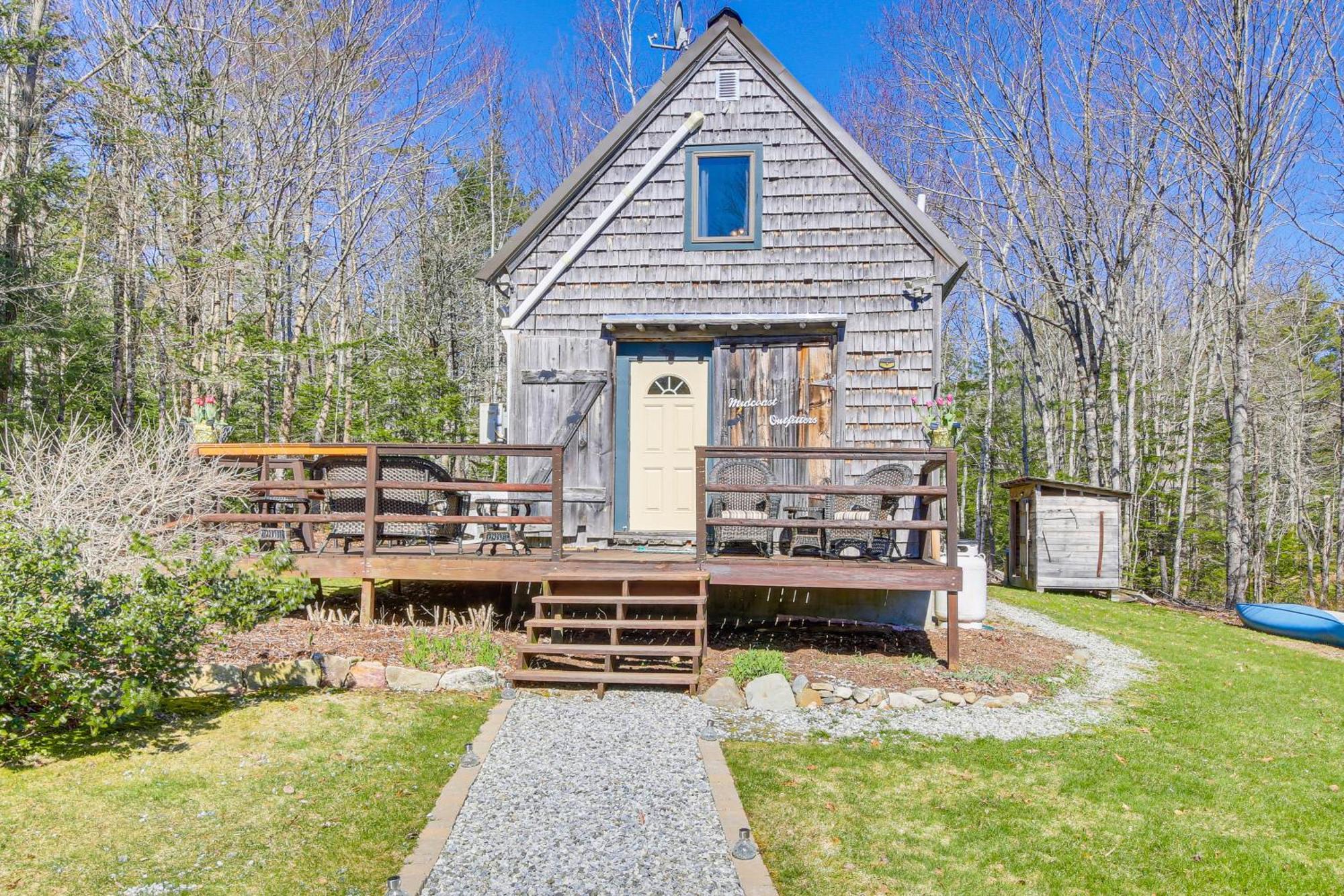 Rustic Searsport Cabin Loft And Sunroom On 10 Acres Eksteriør bilde